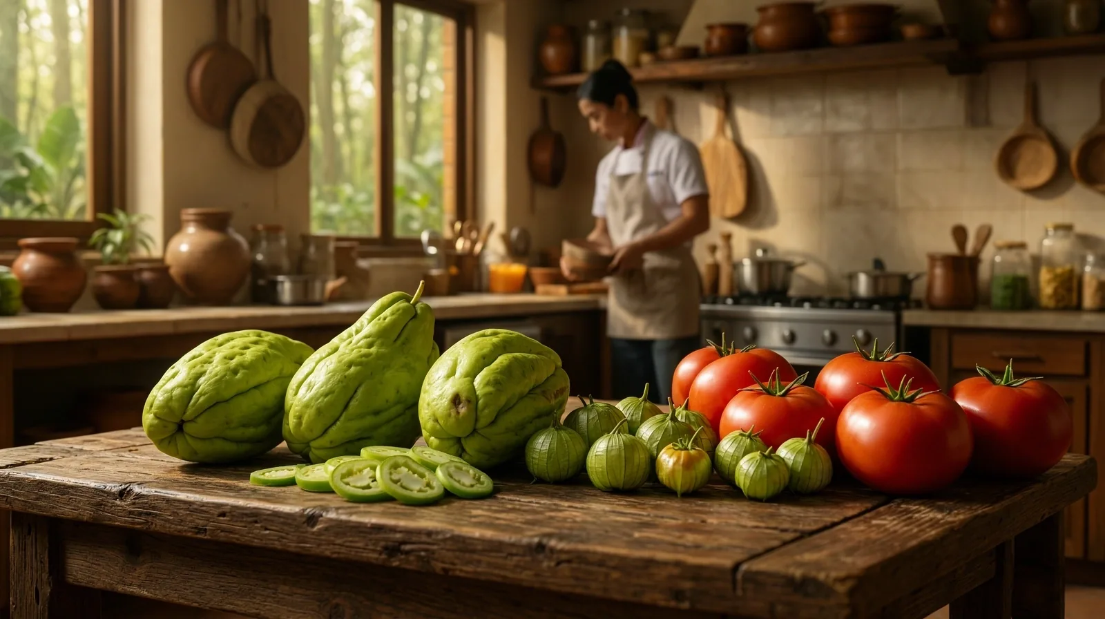 Texturas de ingredientes naturales mexicanos